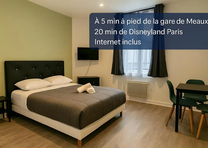 Appartement Cerf2-Centre Ville Meaux-Gare-Disney